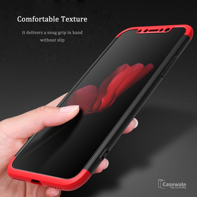 360 Full Body Protection Hard Matte Case For Apple iPhone X